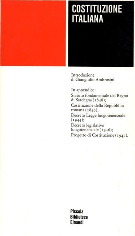 Costituzione della Repubblica Italiana - 1947, Libri