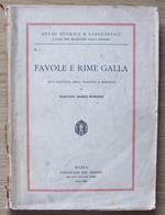 Favole E Rime Galla. Copia autografata