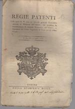 Regie patenti colle quali S.M. crea un’azienda generale economica annessa al ministero dell’estero, che prenderà la denominazione di azienda economica dell’estero, e dipenderà dal primo segretario di Stato per gli affari esteri