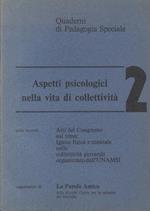 Aspetti psicologici nella vita di collettività. Atti del congresso sul tema: igiene fisica e mentale nelle colletività giovanili organizzato dall’UNAMSI 2