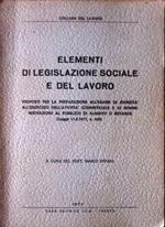 Elementi di legislazione sociale e del lavoro: propositi per la preparazione all’esame di idoneità all’esercizio dell’attività commerciale e di somministrazione al pubblico di alimenti o bevande: Legge 11.6.1971, n. 426. Con appendice legislativa