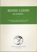 Aspetti della didattica del ladino: le interferenze linguistiche: convegno pedagogico: Vigo di Fassa, 7-9 maggio 1980. Mondo ladino. Quaderni 3