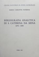 Bibliografia analitica di S. Caterina da Siena, 1976-1985