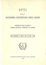 Atti della Accademia roveretana degli agiati. Serie VII