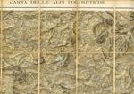 Carta delle Alpi Dolomitiche. Foglio ovest. Cartografia Dolomiti Tipografia Zoppelli
