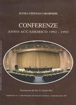 Scuola ufficiali carabinieri: conferenze: anno accademico 1992-1993