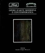 Opere d’arte moderna e contemporanea: vendita, Firenze 15 giugno 1989: esposizione, Firente 10-14 giugno 1989