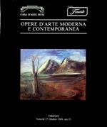 Opere d’arte moderna e contemporanea: vendita, 27 ottobre 1989: esposizione, 21-27 ottobre 1989, Firenze