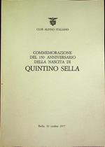 Commemorazione del 150° anniversario della nascita di Quintino Sella: Biella, 30 ottobre 1977