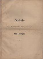 Statuto pei manicomi provinciali di Hall e Pergine