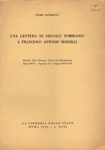 Una lettera di Niccolò Tommaseo a Francesco Antonio Marsilli