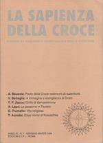 La sapienza della croce: rivista trimemestrale di cultura e spiritualità della Passione. Anno IX, N. 1, Gennaio-Marzo 1994