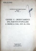 Genesi e orientamenti del Partito Popolare a Brescia dal 1919 al 1926