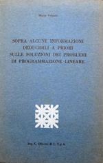 Sopra alcune informazioni deducibili a priori sulle soluzioni dei problemi di programmazione lineare