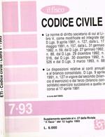 Codice Civile, Libro V 1993. Supplememnto Speciale Al N.27 Della Rivista Il Fisco Del 12 Luglio 1993