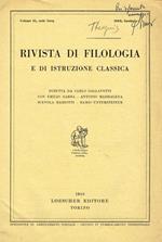 Rivista Di Filologia E Di Istruzione Classica. Vol. 91 Serie Terza Fasc.1. Estratto