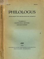 Philologus. Zeitschrift Fur Das Klassische Altertum. Band 97 Heft 1/2