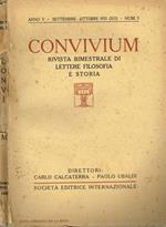 Convivium. Rivista Bimestrale Di Lettere Filosofia E Storia Anno V N.5