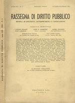 Rassegna Di Diritto Pubblico. Rivista Di Giurisprudenza E Legislazione Anno Xvi N.4