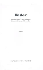 Index. Quaderni Camerti Di Studi Romanistici. International Survey Of Roman Law. Estratto