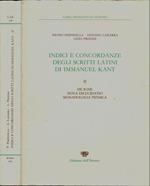 Indici e concordanze degli scritti latini di Immanuel Kant ( solo II volume). Ii- De Igne-Nova Dilucidatio-Monadologia Fhysica