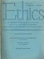 Ethics An International Journal Of Social, Political And Legal Philosophy Vol.Lxix N.3