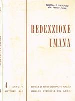 Redenzione Umana. Rivista Di Studi Giuridici E Sociali Organo Ufficiale Del C.I.R.U. Anno V N.4