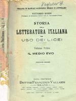 Storia Della Letteratura Italiana Vol.I Il Medio Evo