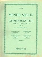 Composizioni Per Pianoforte Vol.I Romanze Senza Parole