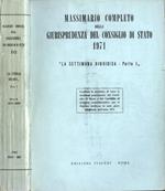 Massimario completo della giurisprudenza del Consiglio di Stato 1971 La settimana giuridica Parte I