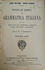 Nozioni Ed Esempi Di Grammatica Italiana Vol. Ii I Costrutti