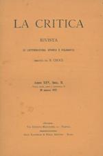 La Critica. Rivista di letteratura, storia e filosofia