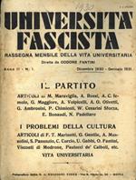 Università Fascista. Rassegna mensile della vita universitaria. Diretta da Oddone Fantini