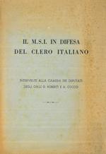 Il M.S.I. in difesa del clero italiano. Interventi alla Camera