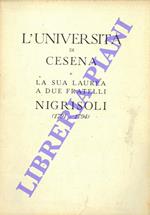 L' Università di Cesena e la sua laurea a due fratelli Nigrisoli (1791-1794)