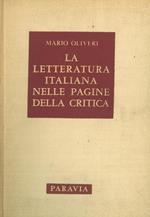 La letteratura italiana nelle pagine della critica