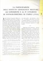 La partecipazione dell'Istituto Geografico Militare all'Esposizione e al IV Congresso di Fotogrammetria di Parigi (1934)