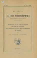 Recherches sur la réserve alcaline du sang des poissons. Ses variations au cours des changements de salinité