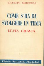 Come s'ha da svolgere un tema (levia gravia)