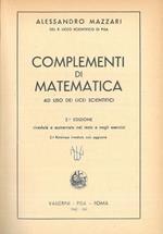 Complementi di matematica ad uso dei licei scientifici