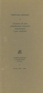 Cronaca di una cittadinanza onoraria annunziata e poi conferita