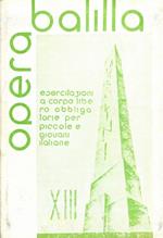 Esercizi a corpo libero per Piccole e Giovani Italiane delle Scuole Medie di I° e II° grado obbligatori per l'anno XIII E.F