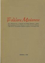 Folklore modenese. Atti del Congresso, Modena, 1958