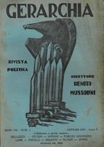 Gerarchia. Rivista politica. Direttore B. Mussolini