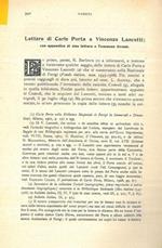 Lettere di Carlo Porta a Vincenzo Lancetti con una appendice di una lettera a Tommaso Grossi