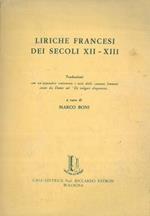 Liriche francesi dei secoli XII-XIII