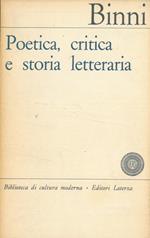 Poetica, critica e storia letteraria