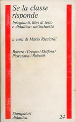 Se la classe risponde. Insegnanti, libri di testo e didattica: un'inchiesta