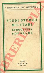 Studi storici militari. Etnografia popolare