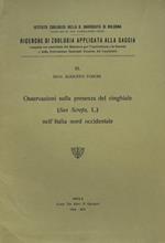 Osservazioni sulla presenza del Cinghiale (Sus scrofa L.) nell'Italia nord occidentale